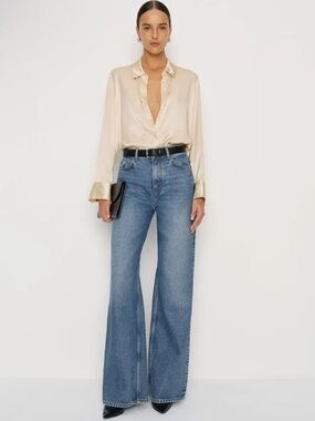 Reformation Cary High Rise Slouchy Wide Leg Jean - 28
